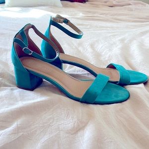 Teal Suede - Statement 2 inch Heel - Excellent condition
